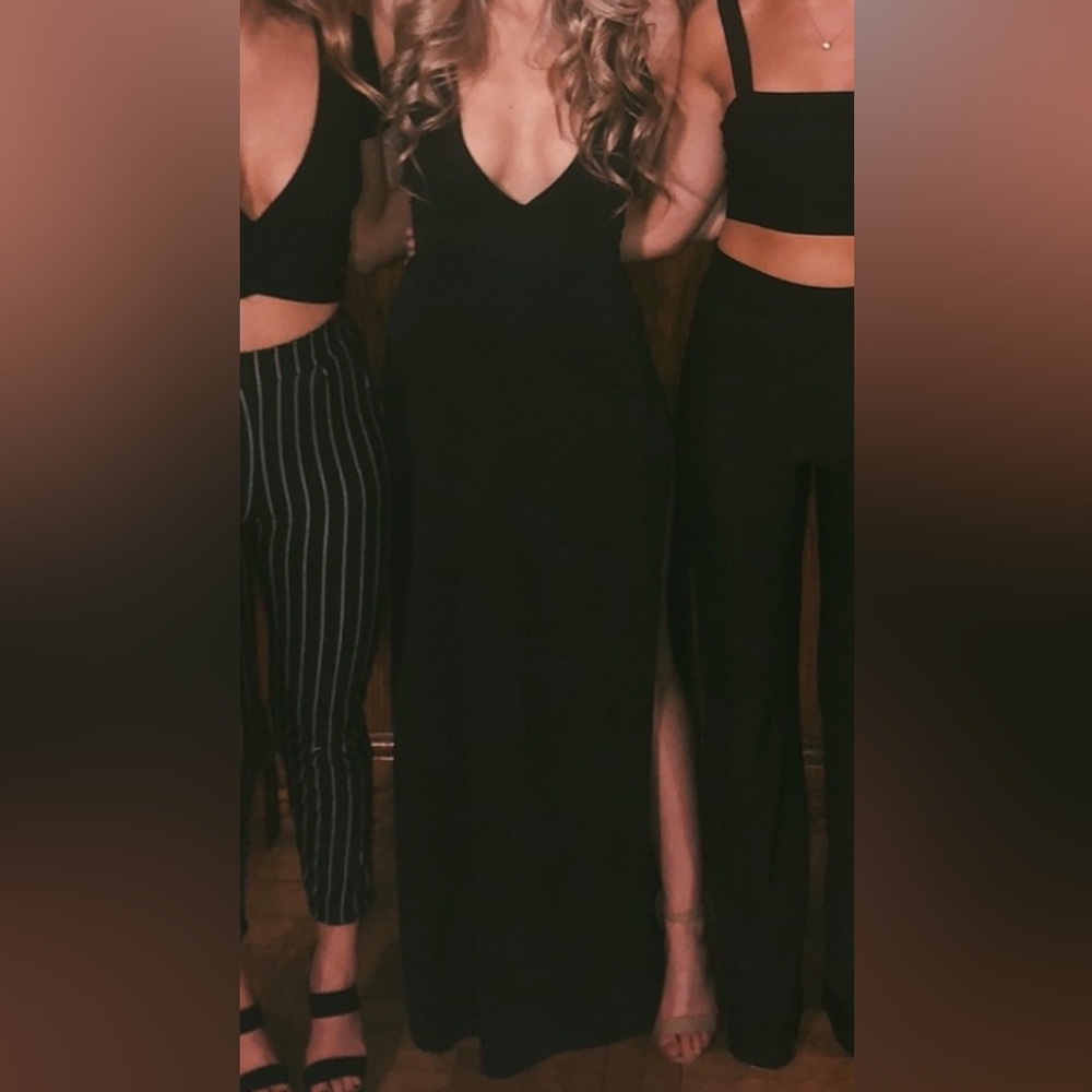 Tobi Black Maxi Dress W/ Slit